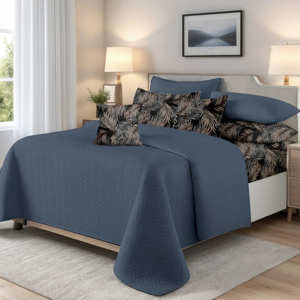 GREY ASHELY Comforter Set- 8 Pcs