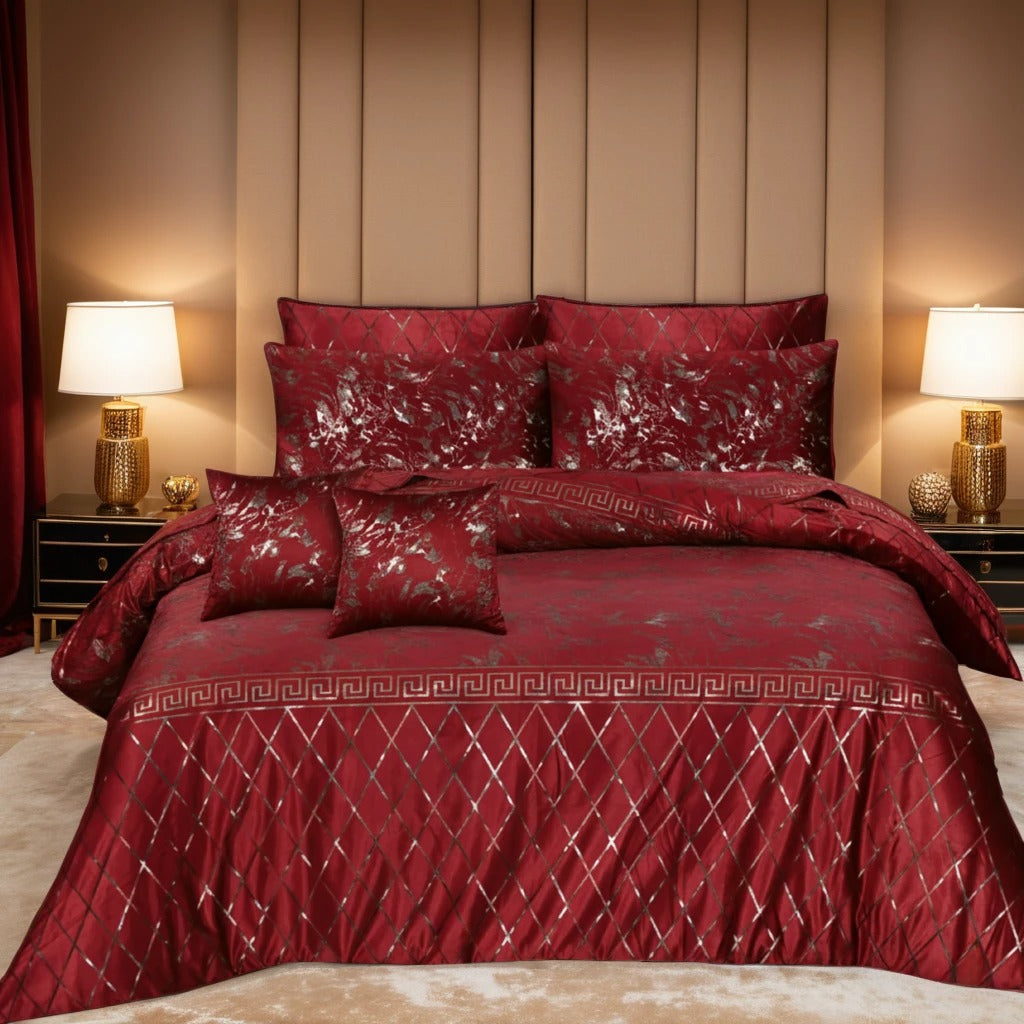 RED VELVET DUVET COVERS SET 8 PCS