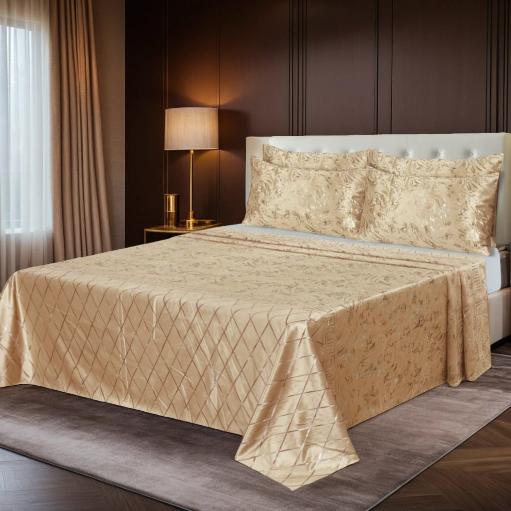 L.SKIN VELVET BEDSHEET SET - 5 PCS