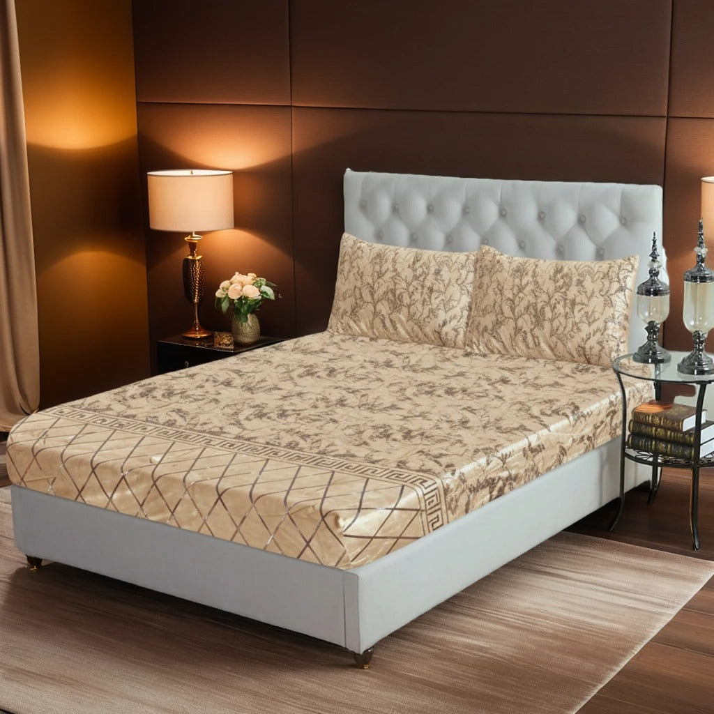 L.SKIN VELVET fitted bedsheet - (premium)