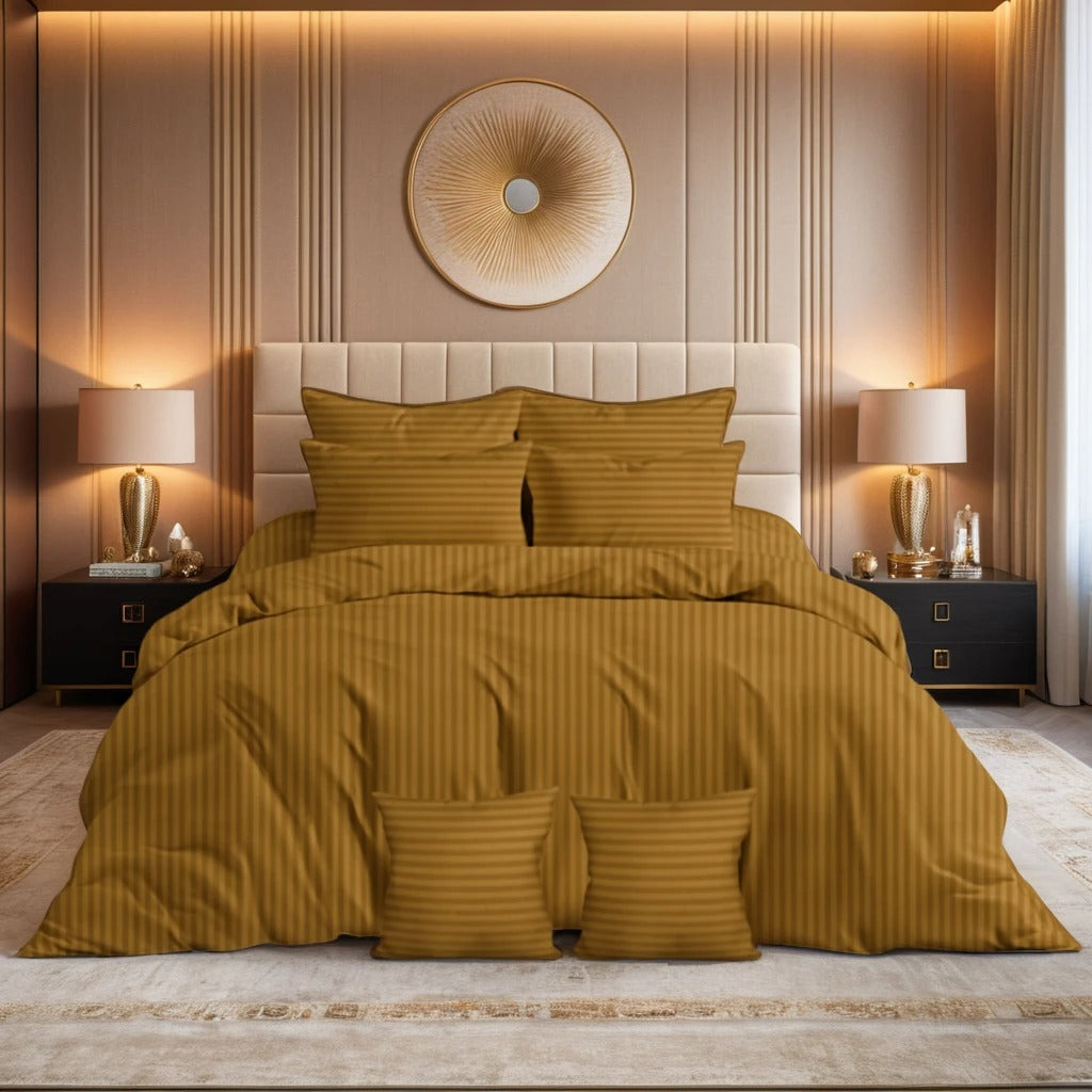 COPPER stripe Comforter Set- 8 Pcs