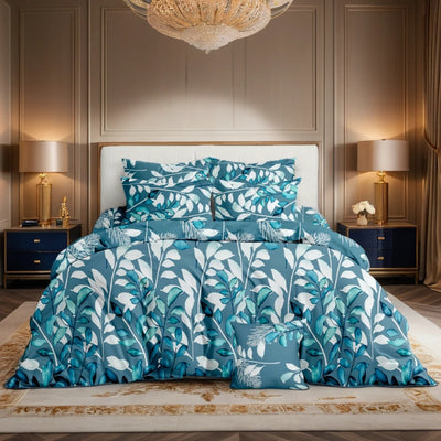 BLUE ZURIC Comforter set- 7 pcs