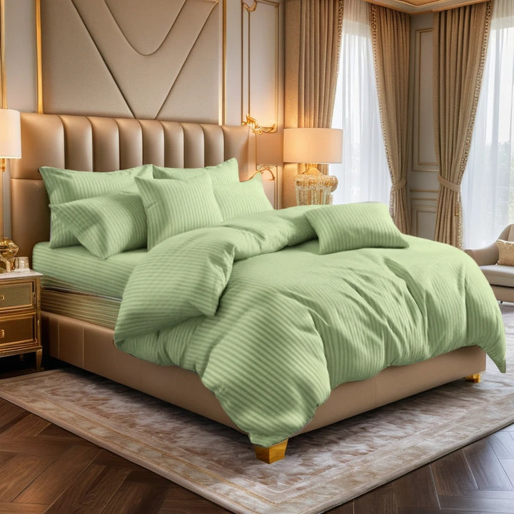 SEA GREEN STRIPE  RAZAI SET - 8 PCS