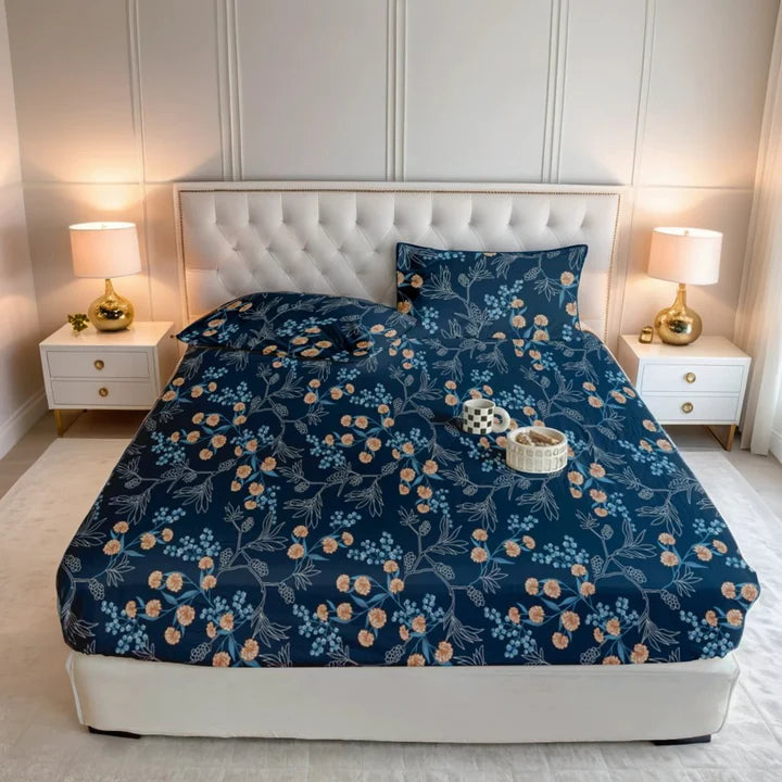 CHINTZ  FITTED SHEET - (PREMIUM)