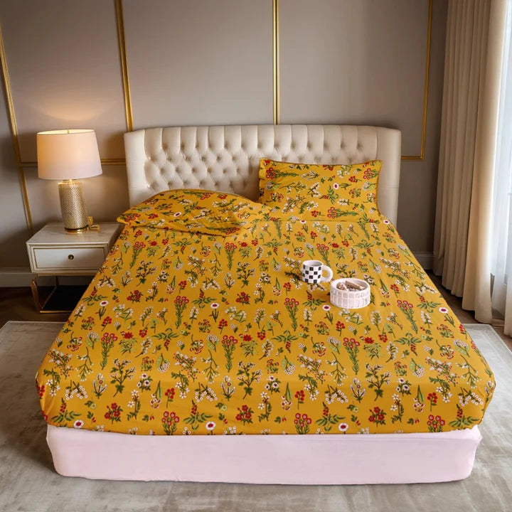 PANSY FITTED SHEET - (PREMIUM)