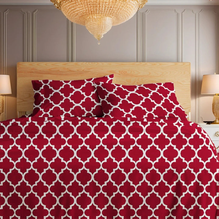 RED PENDORA bedsheet set - 3 pcs