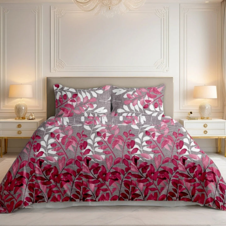 PINK ZURIC  bedsheet set - 3 pcs