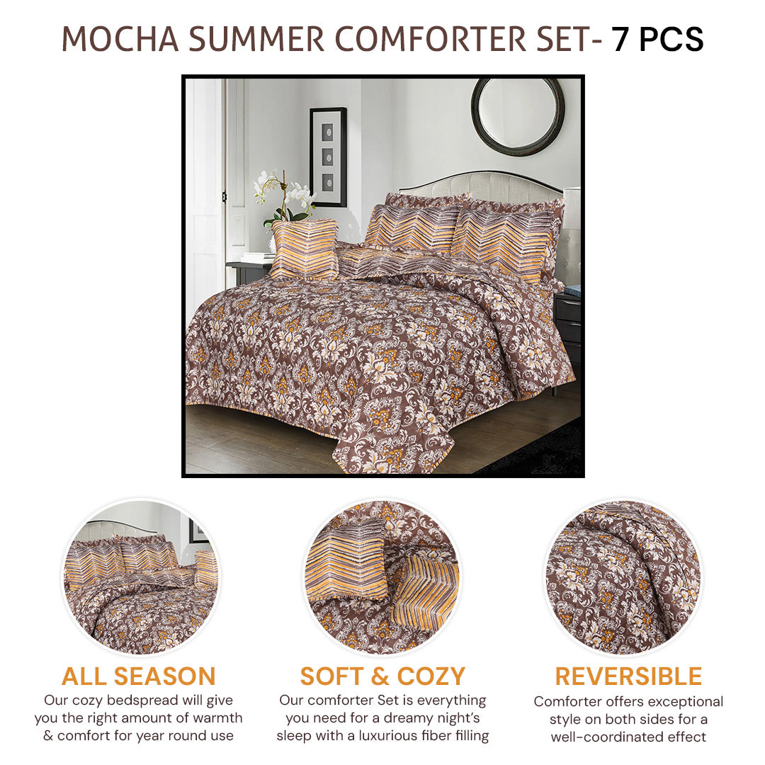 MOCHA COMFORTER SET - 7 PCS