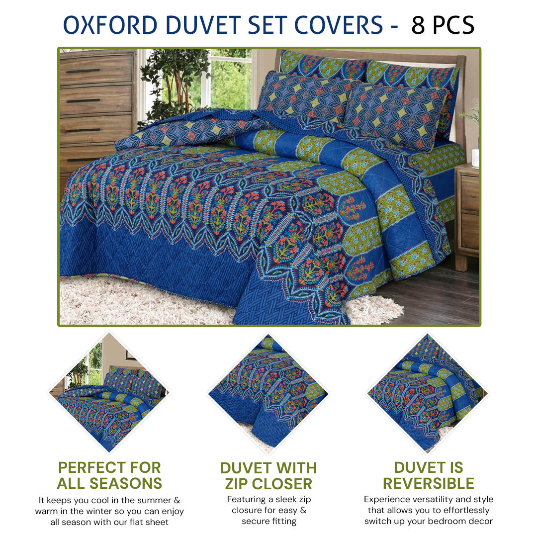 OXFORD DUVET SET COVERS - 8 PCS (PREMIUM)