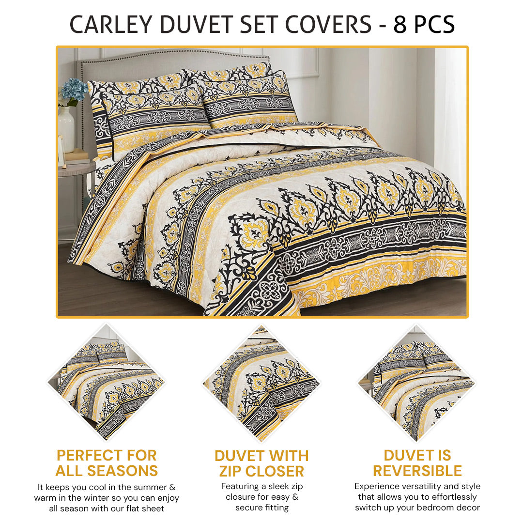 CARLEY DUVET SET COVERS - 8 PCS (PREMIUM)