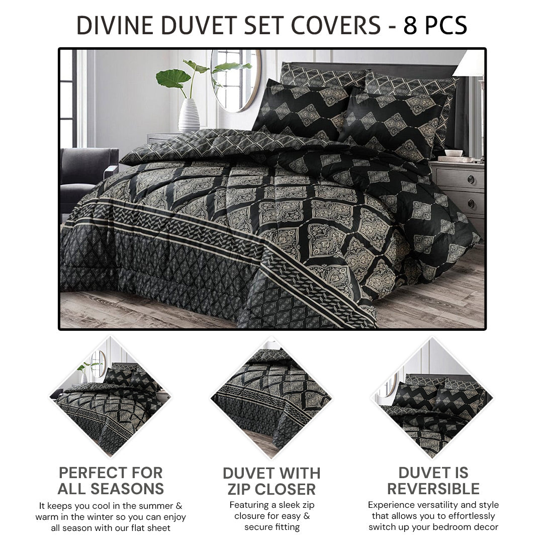 DIVINE DUVET SET COVERS - 8 PCS (PREMIUM)