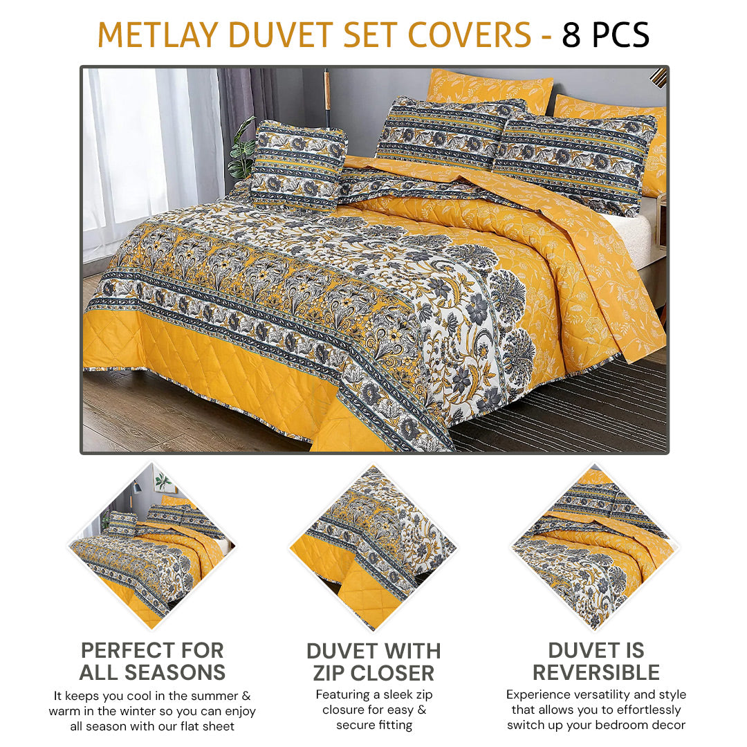 METLAY DUVET SET COVERS - 8 PCS (PREMIUM)