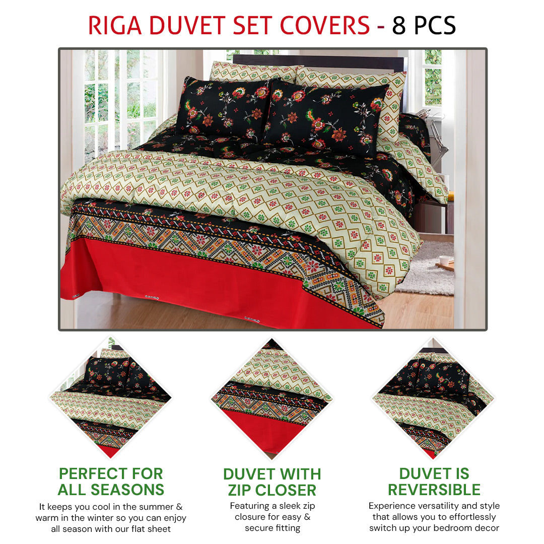RIGA DUVET COVERS  SET - 8 PCS (PREMIUM)