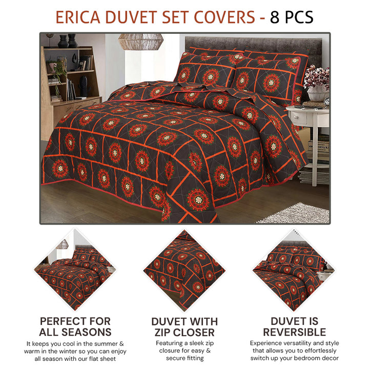 ERICA  DUVET COVERS  SET - 8 PCS (PREMIUM)