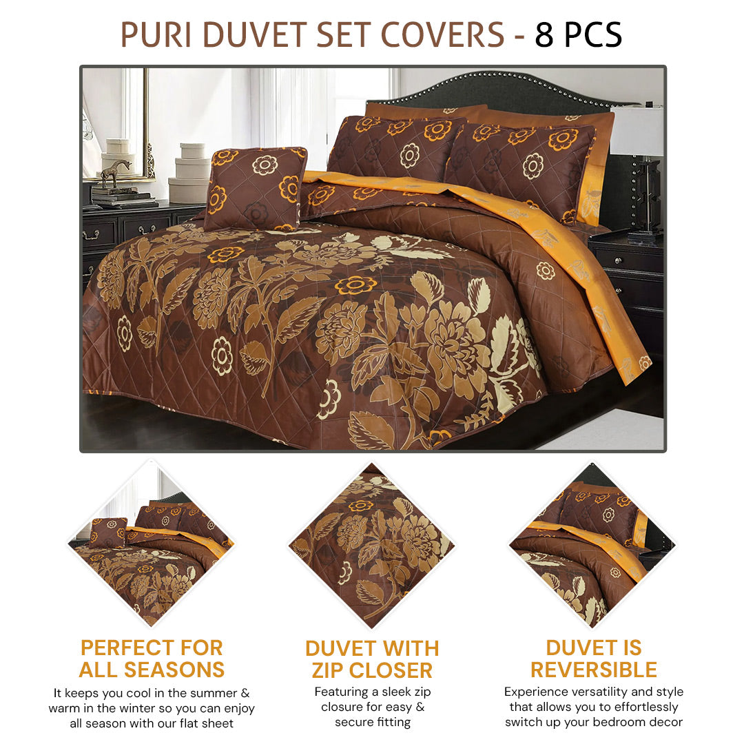 PURI DUVET SET COVERS - 8 PCS (PREMIUM)