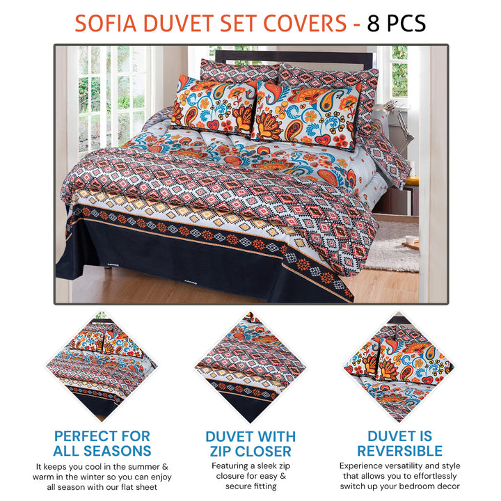 SOFIA DUVET COVERS  SET - 8 PCS (PREMIUM)