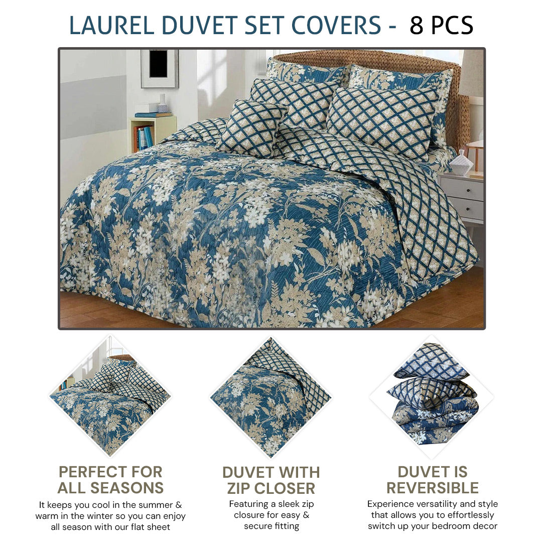 LAUREL DUVET SET COVERS - 8 PCS (PREMIUM)