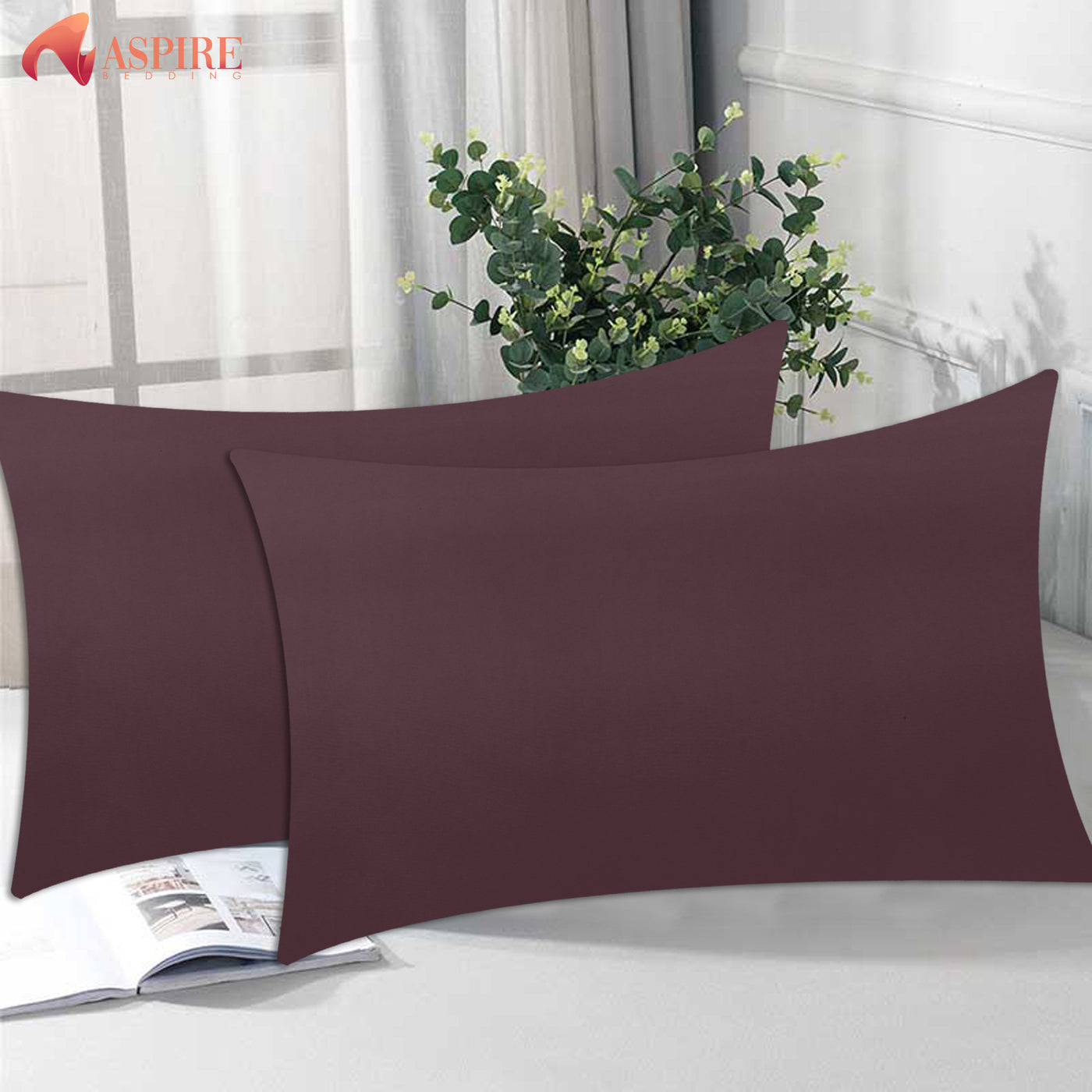 PLUM DYED PILLOW COVERS