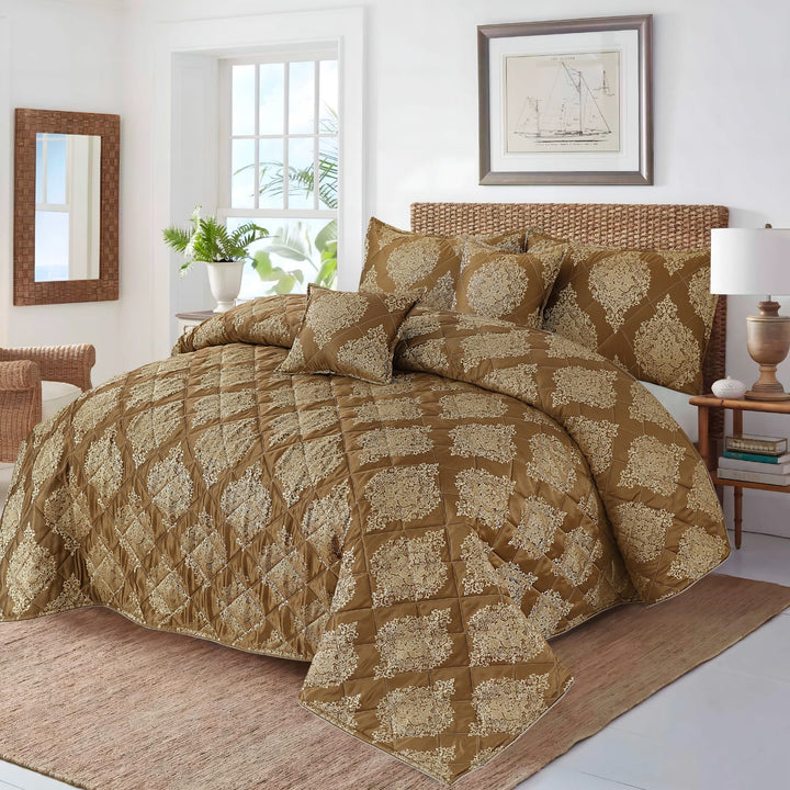 NUVIA Quilted Bedspread Set - 5 Pcs