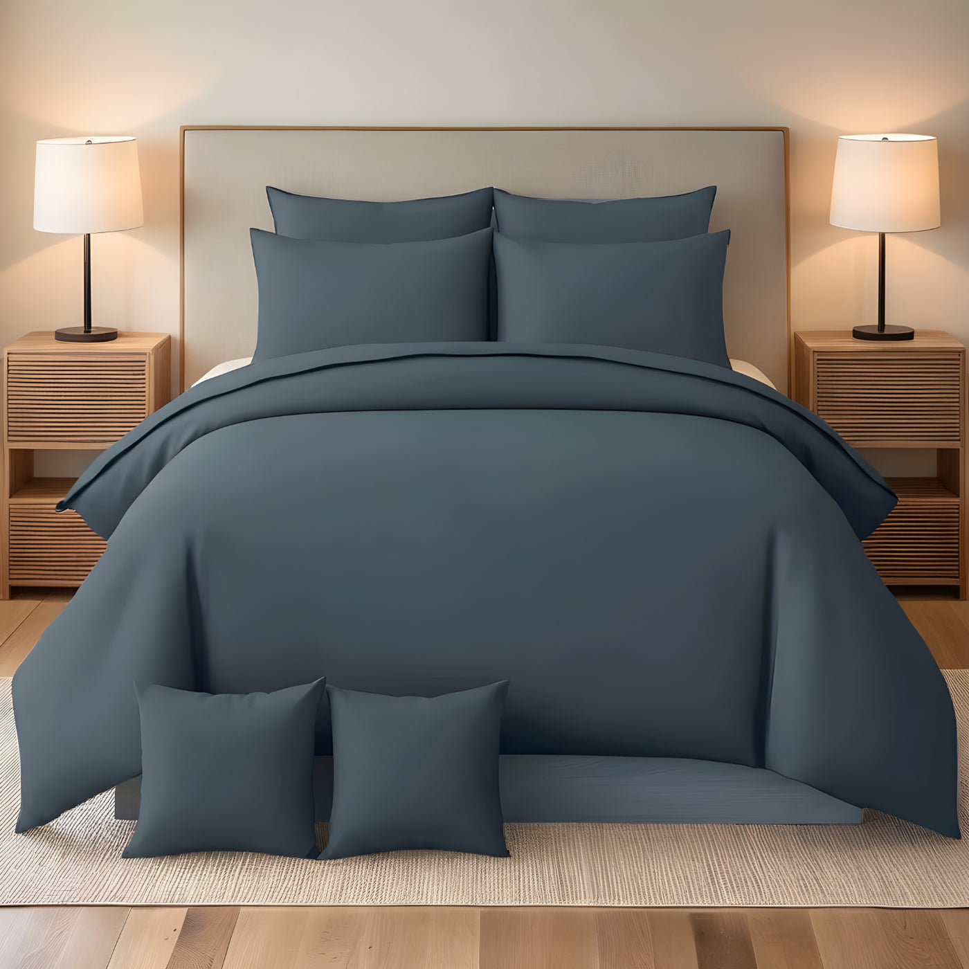 GREY LUXURY DUVET COVERS SET- 8 PCS