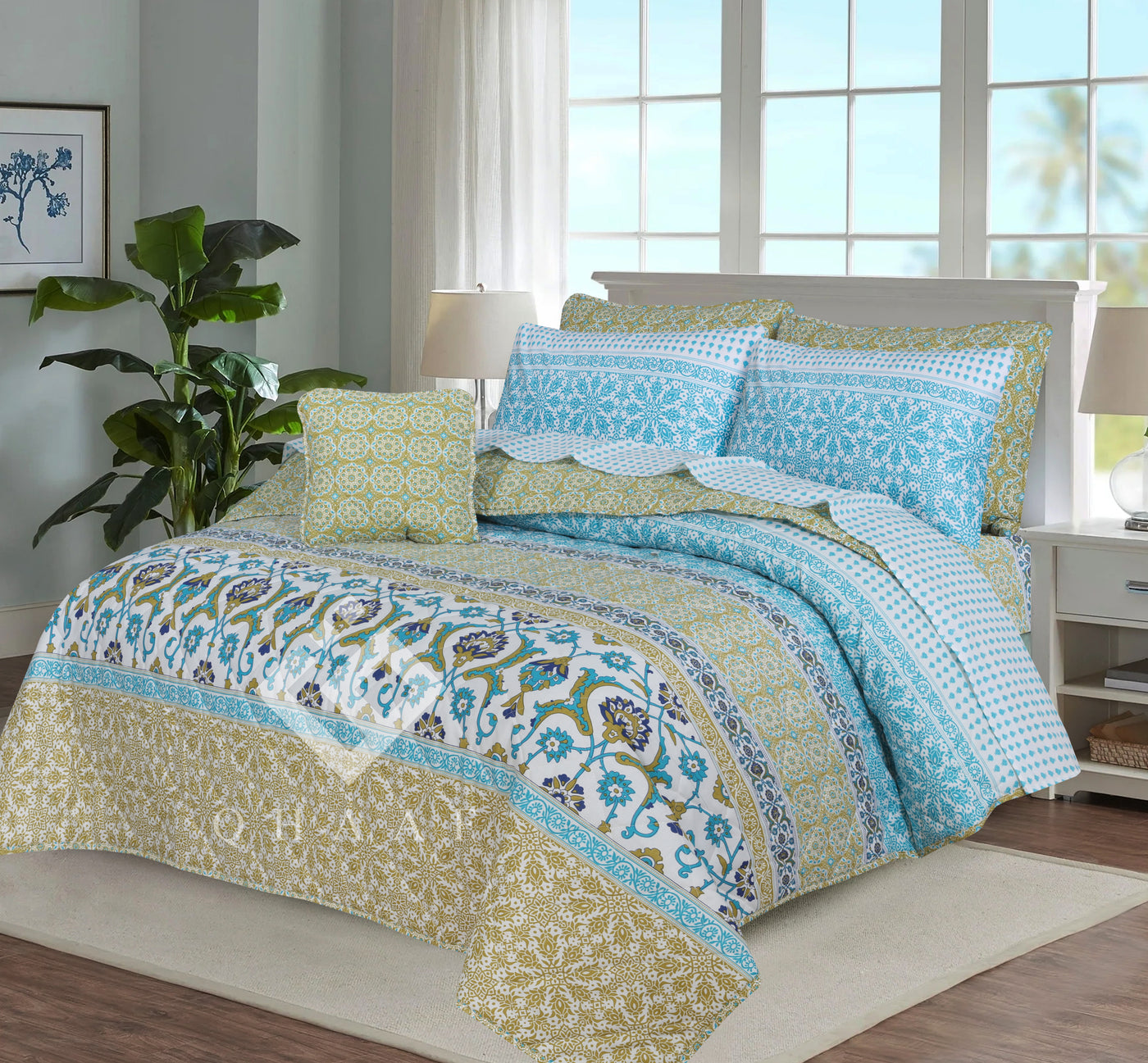 PEAR SUMMER COMFORTER SET- 6 PCS (PREMIUM) – Aspire Bedding