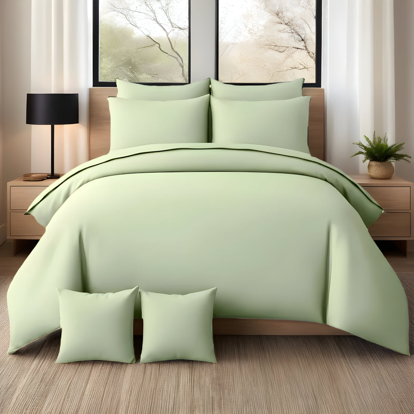 L.GREEN LUXURY DUVET COVERS SET- 8 PCS