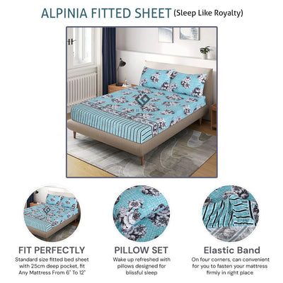 ALPINIA FITTED SHEET - (PREMIUM)