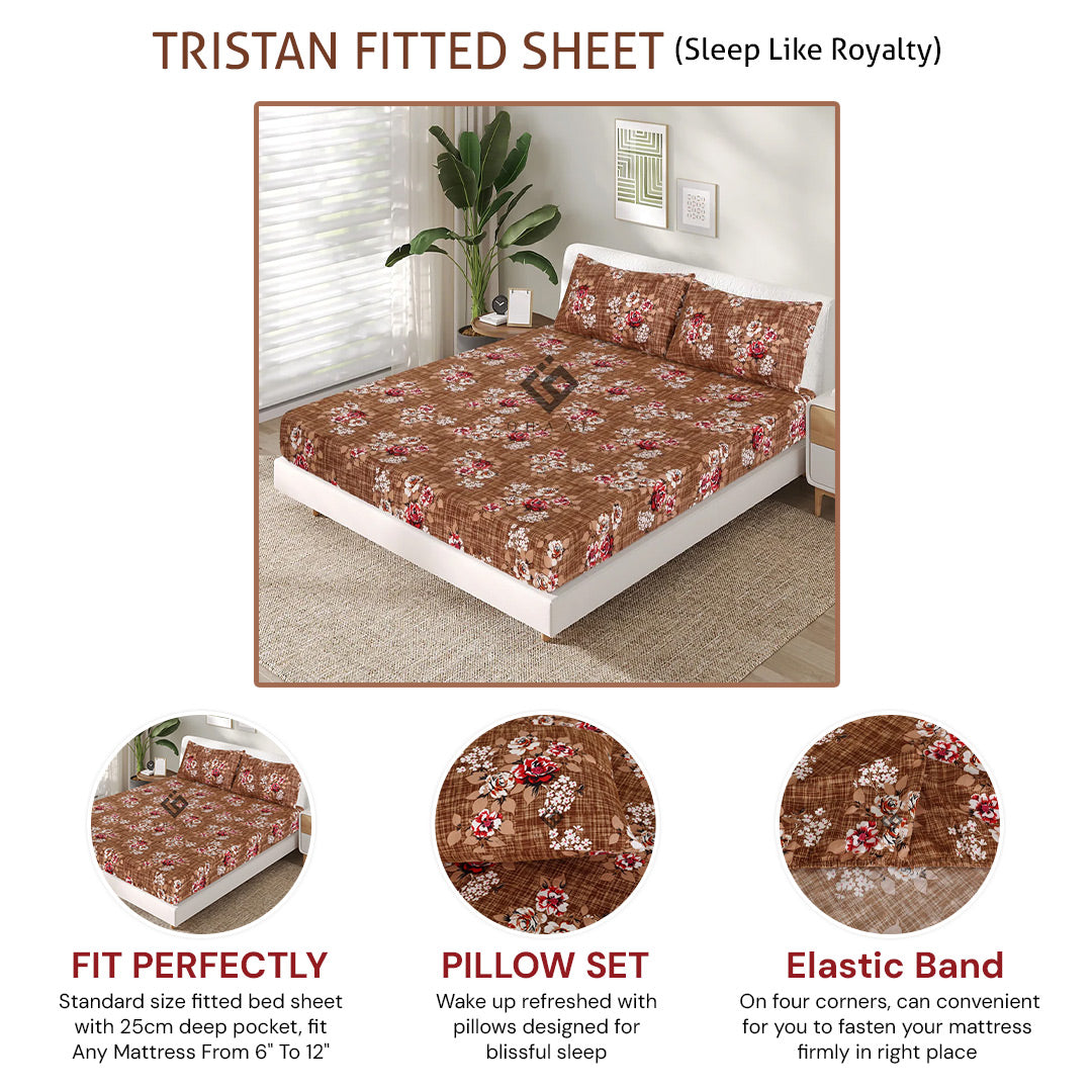 TRISTAN FITTED SHEET - (PREMIUM)