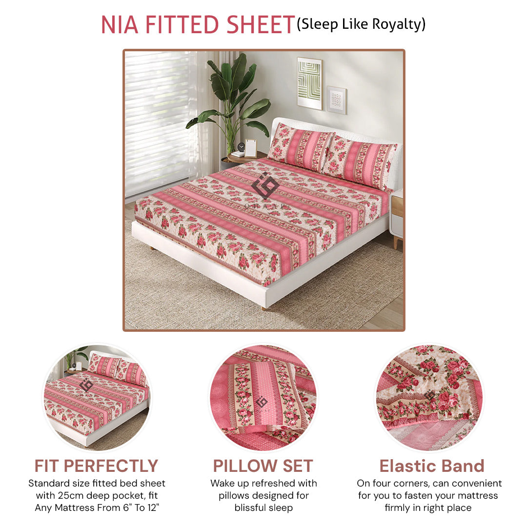 NIA FITTED SHEET - (PREMIUM)