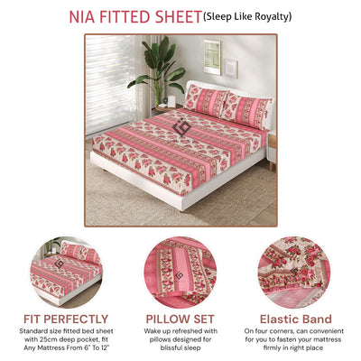 NIA FITTED SHEET - (PREMIUM)