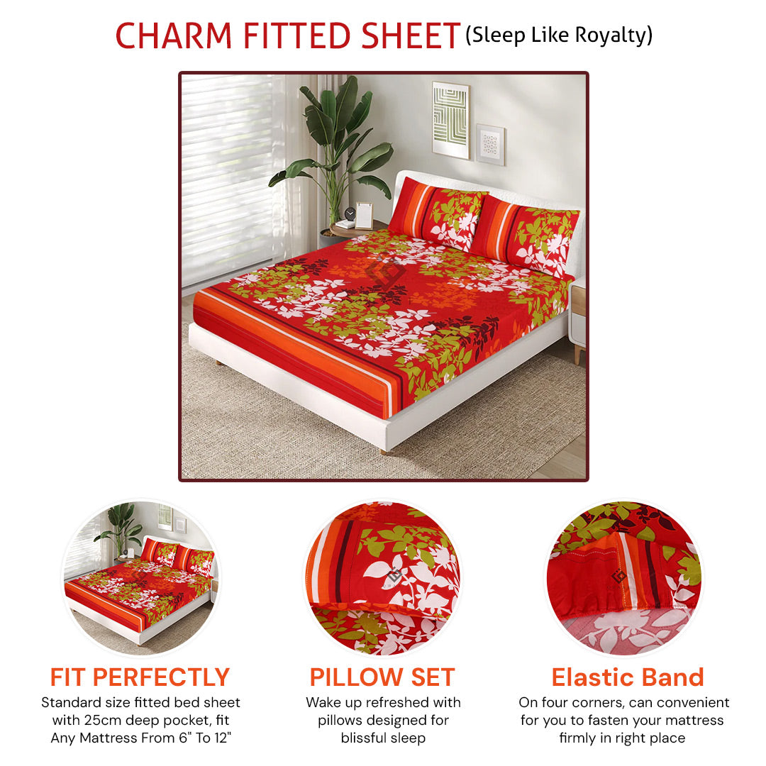 CHARM FITTED SHEET - (PREMIUM)