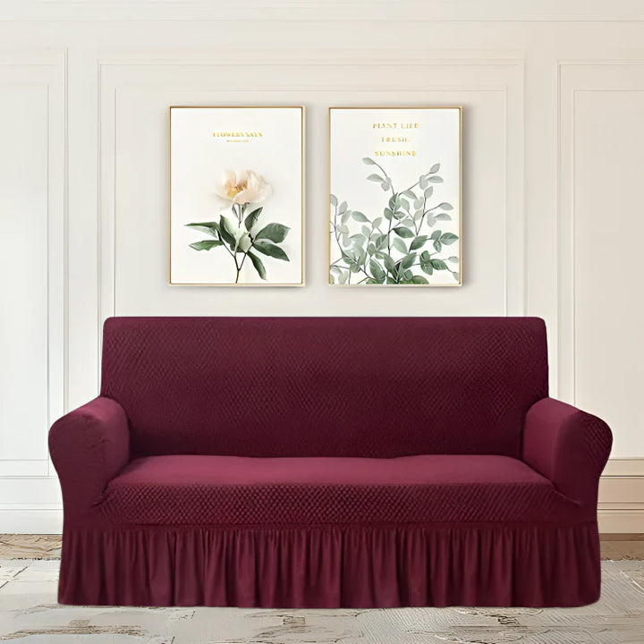 MAROON TURKISH SOFA COVER