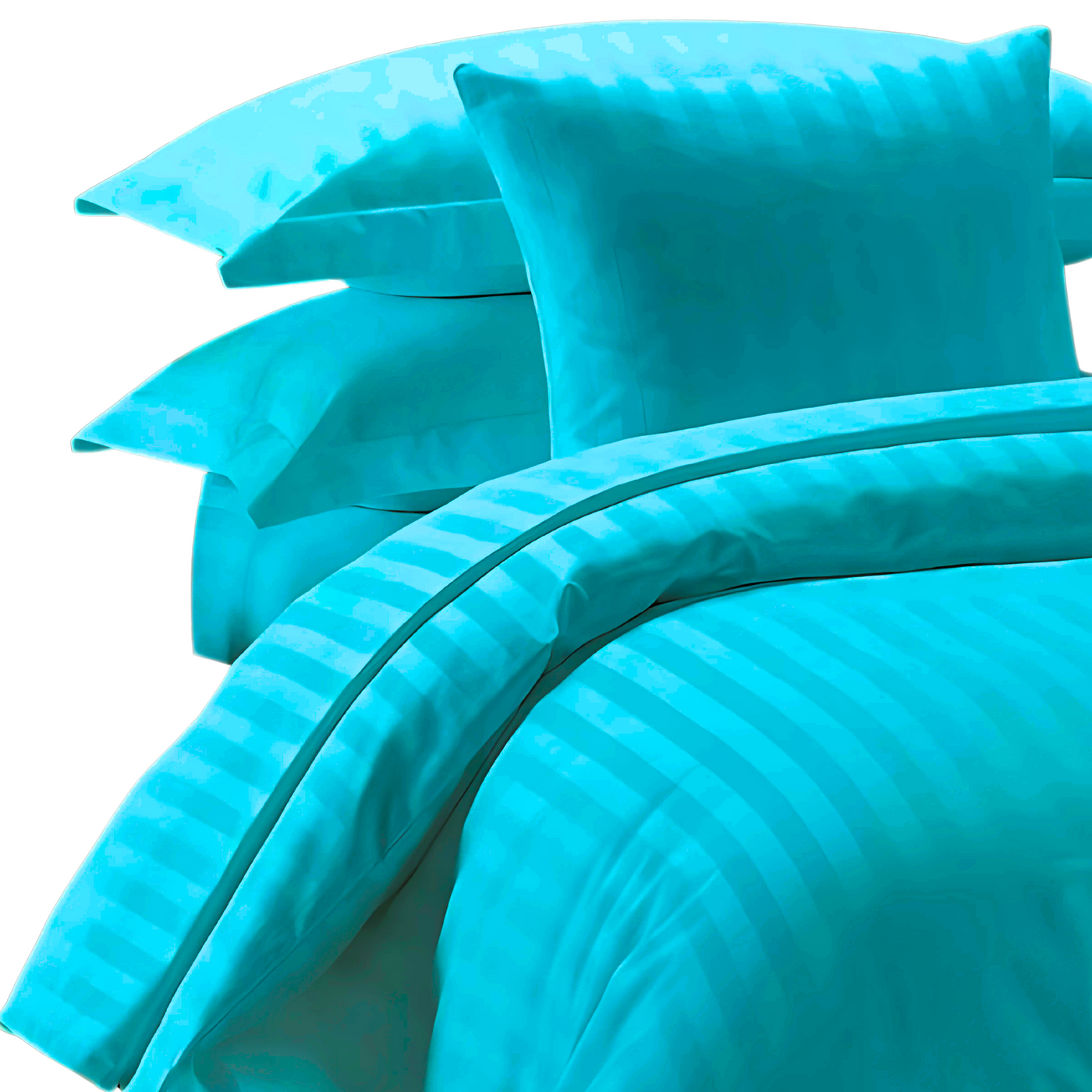 MINT SATIN STRIPE DUVET SET 8 PCS | EXPERIENCE UNMATCHED LUXURY