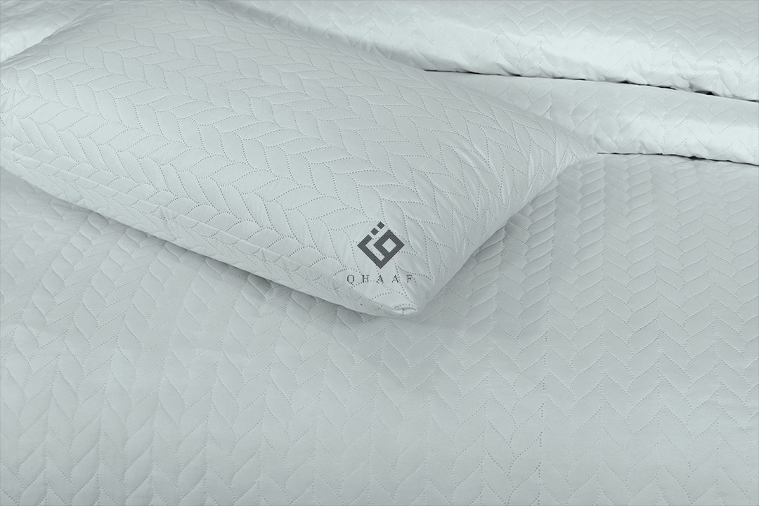 SILVER N.P BEDSPREAD SET - 3 PCS (PREMIUM)