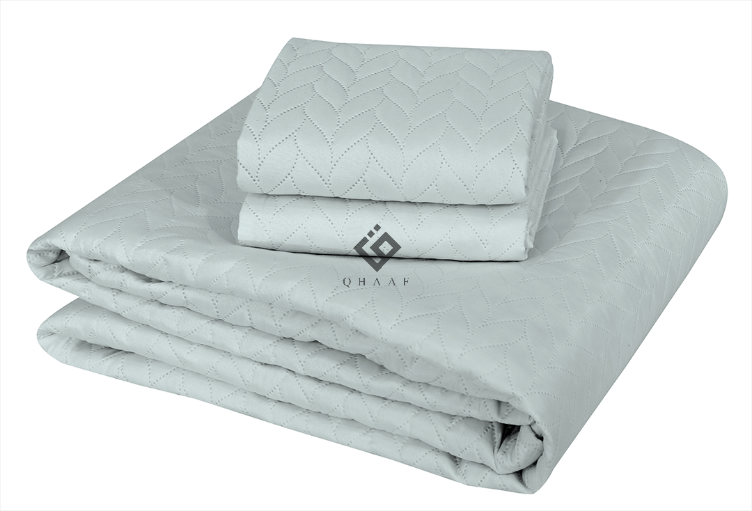 SILVER N.P BEDSPREAD SET - 3 PCS (PREMIUM)