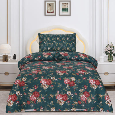 flowered single bedsheet set