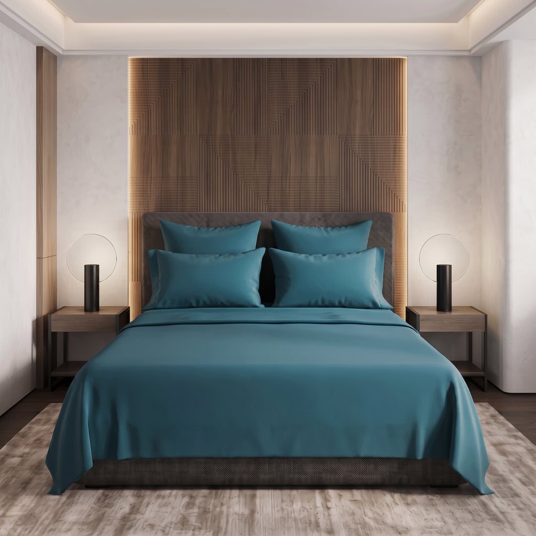 ZINC LUXURY DYED BEDSHEET SET- 5 PCS