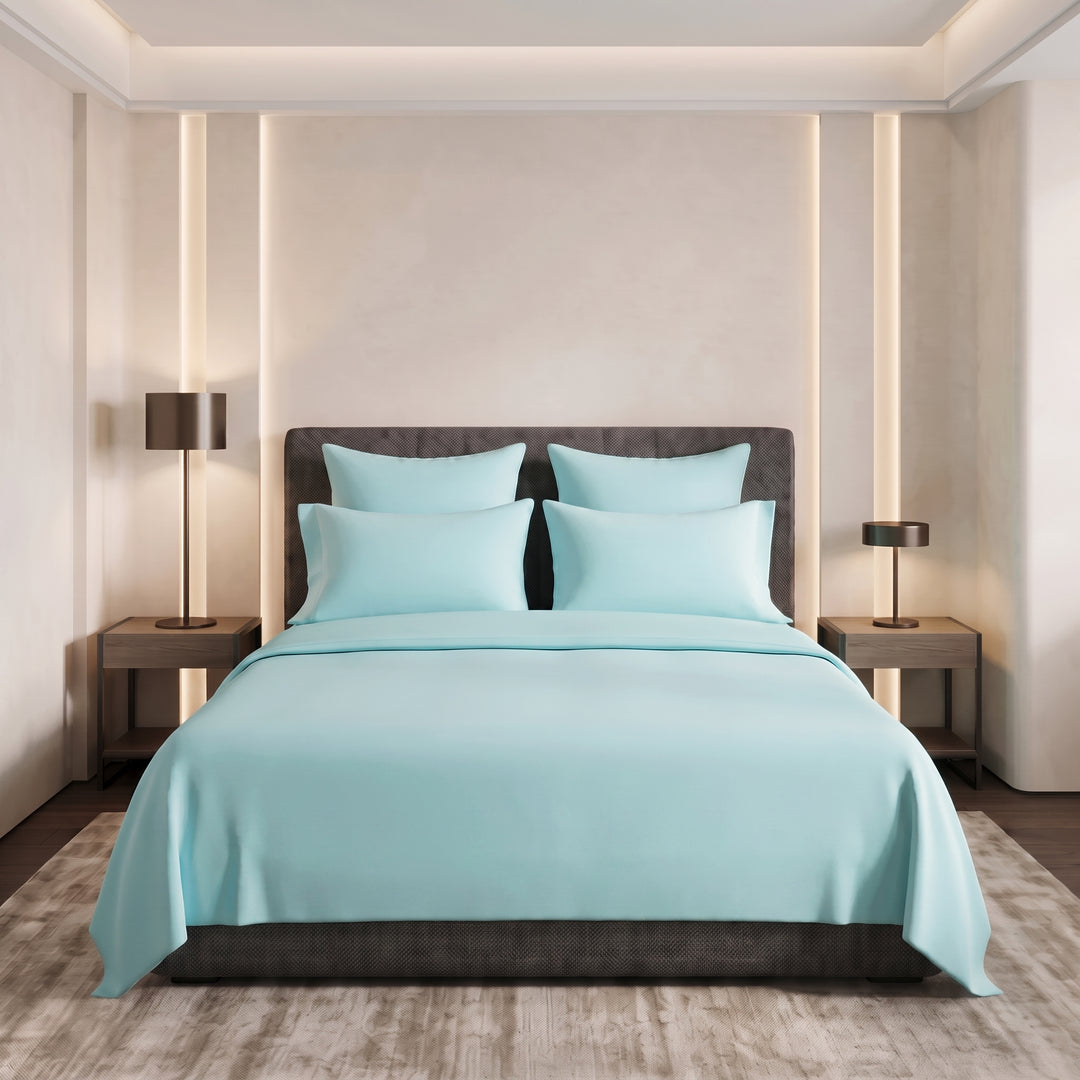 AQVA LUXURY DYED BEDSHEET SET- 5 PCS