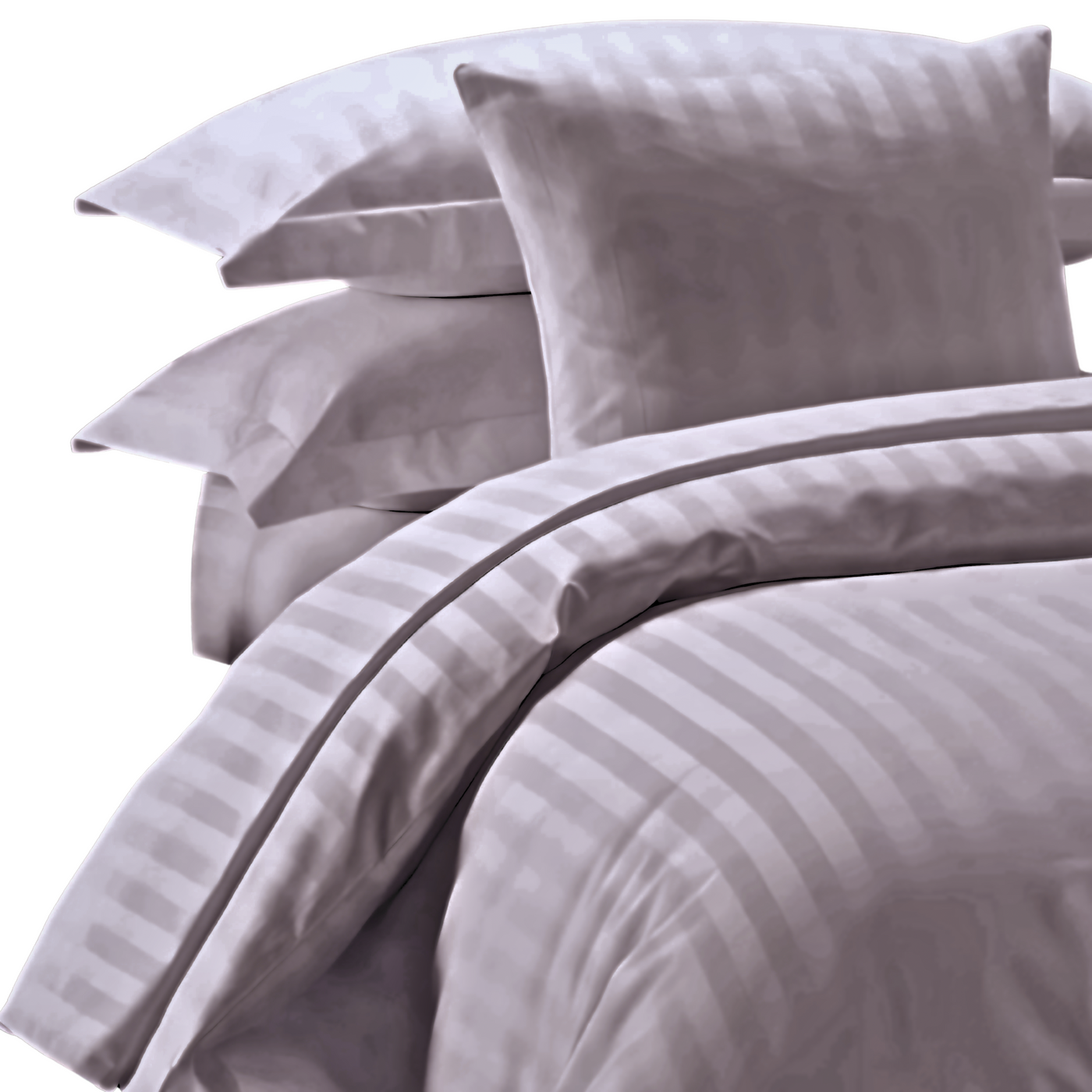 SILVER stripe COMFORTER SET- 8 PCS