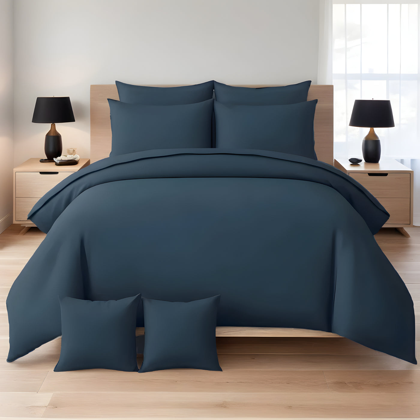D.GREY LUXURY DUVET COVERS SET- 8 PCS