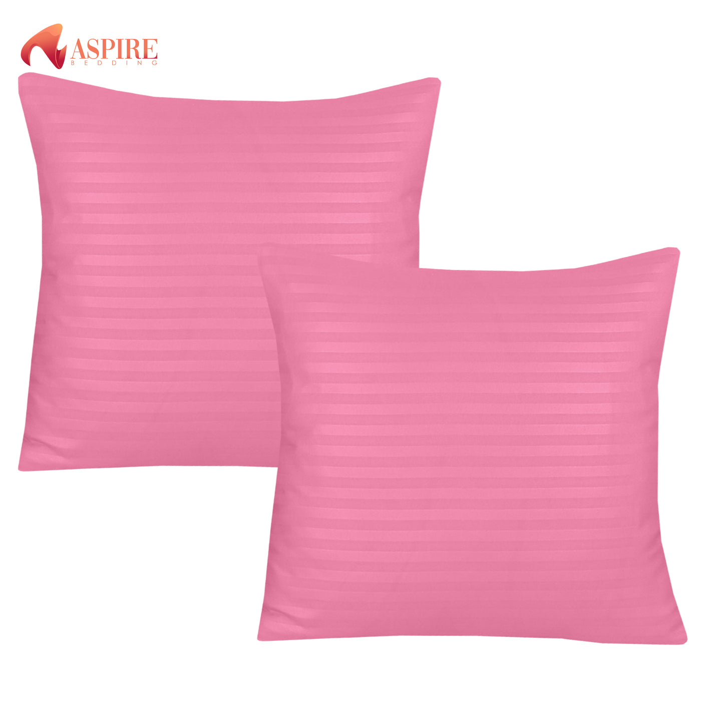 HOT PINK SATIN STRIPE CUSHION COVER (PACK OF 2)