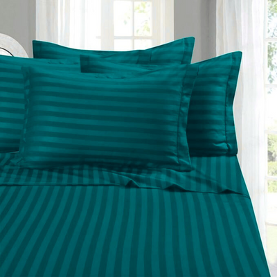 ZINC SATIN STRIPE BEDSHEET SET - 5 PCS