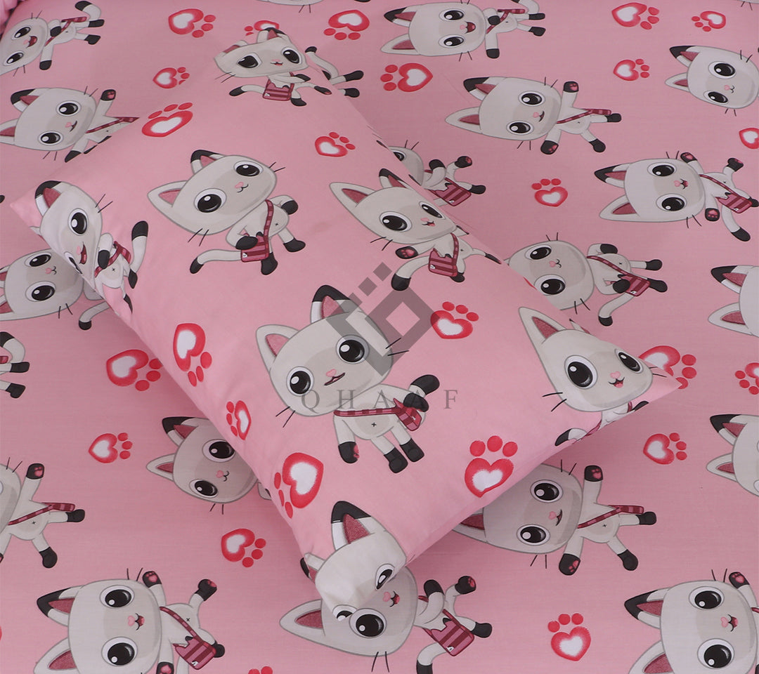 KITTY PINK -BEDSHEET SET
