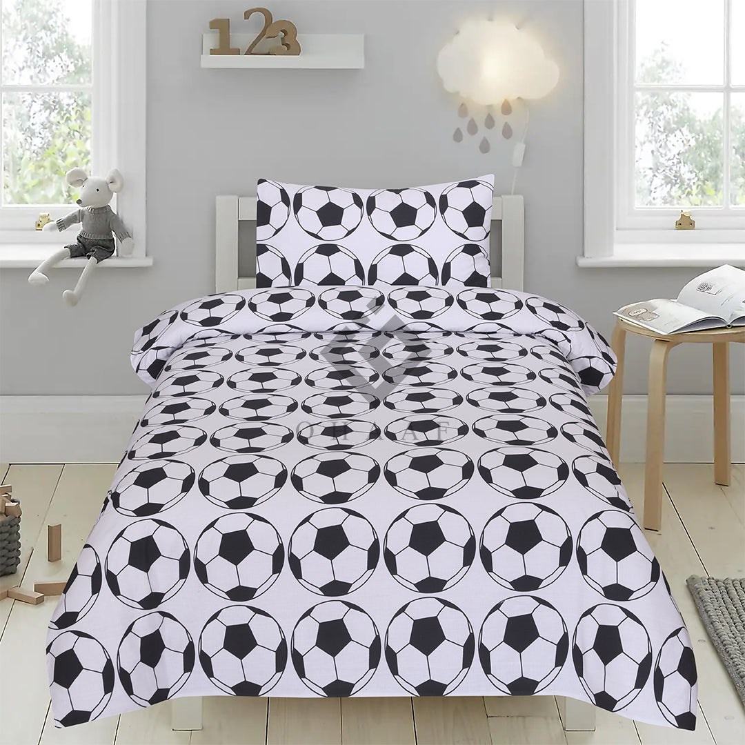 FOOTBALL WHITE - Kids BEDSHEET SET