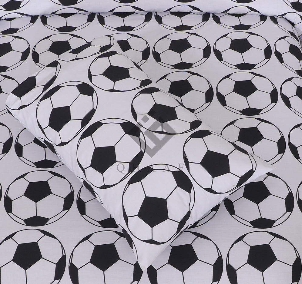 FOOTBALL WHITE - Kids BEDSHEET SET