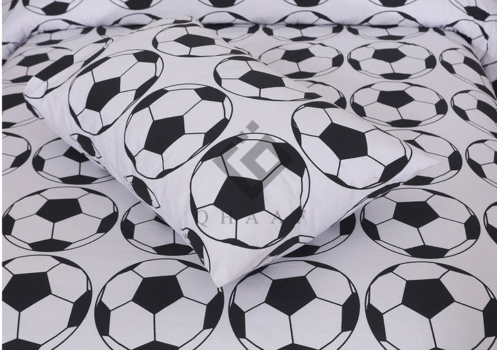 FOOTBALL WHITE - Kids BEDSHEET SET
