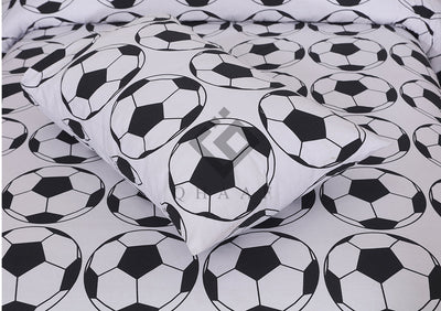 FOOTBALL WHITE -BEDSHEET SET