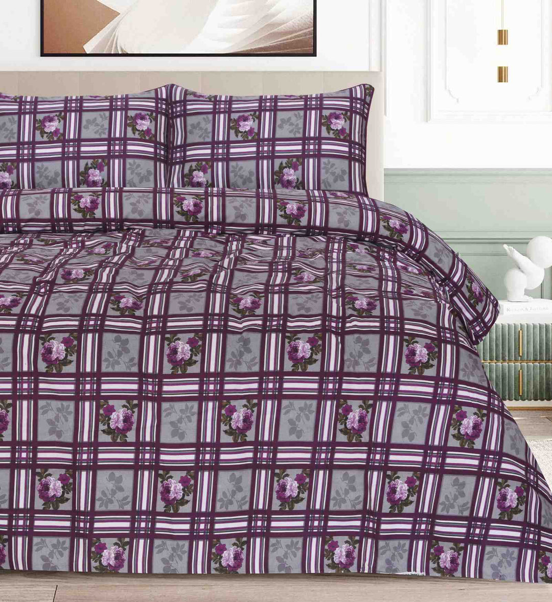 PURPLY BEDSHEET SET - 3 PCS (PREMIUM)