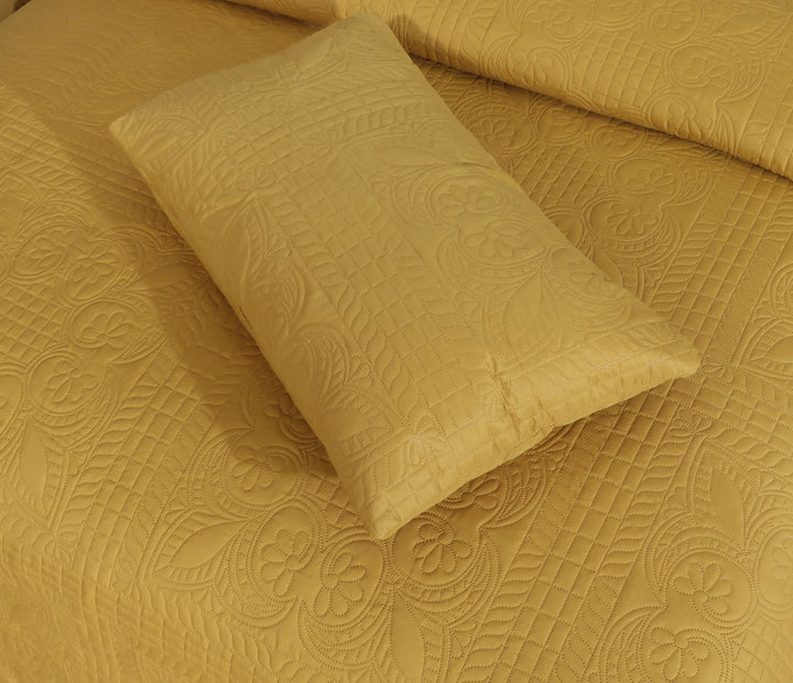 GOLDEN BEDSPREAD SET - 3 PCS (PREMIUM)