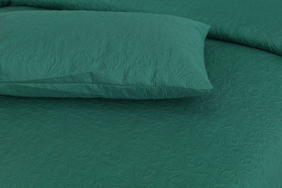 GREEN BEDSPREAD SET - 3 PCS (PREMIUM)